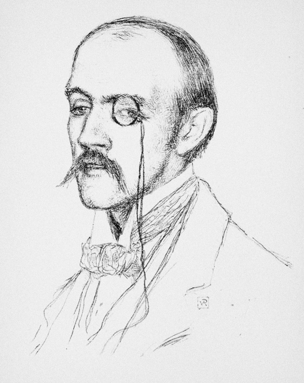 Porträtt av Henri de Regnier, ca. 1898 av Théo van Rysselberghe