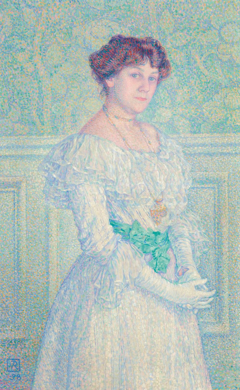 Porträtt av Laure Flé, 1898. av Théo van Rysselberghe