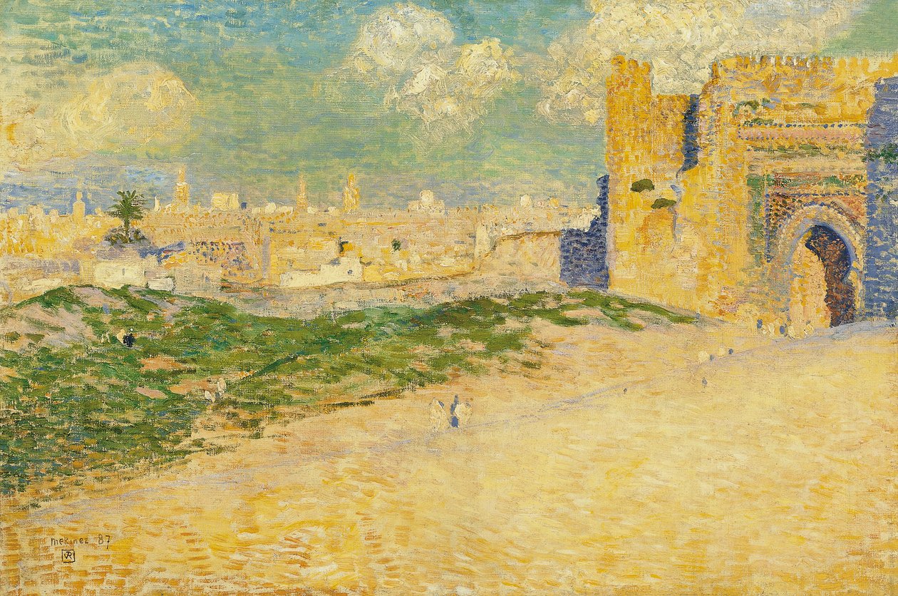 Mansur-porten i Meknes, Marocko av Théo van Rysselberghe