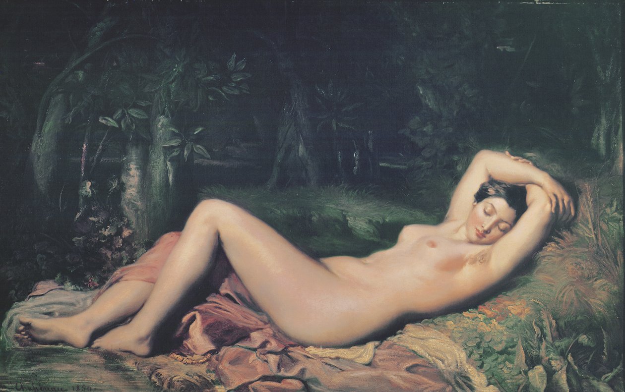 En sovnymf, 1850 av Théodore Chassériau
