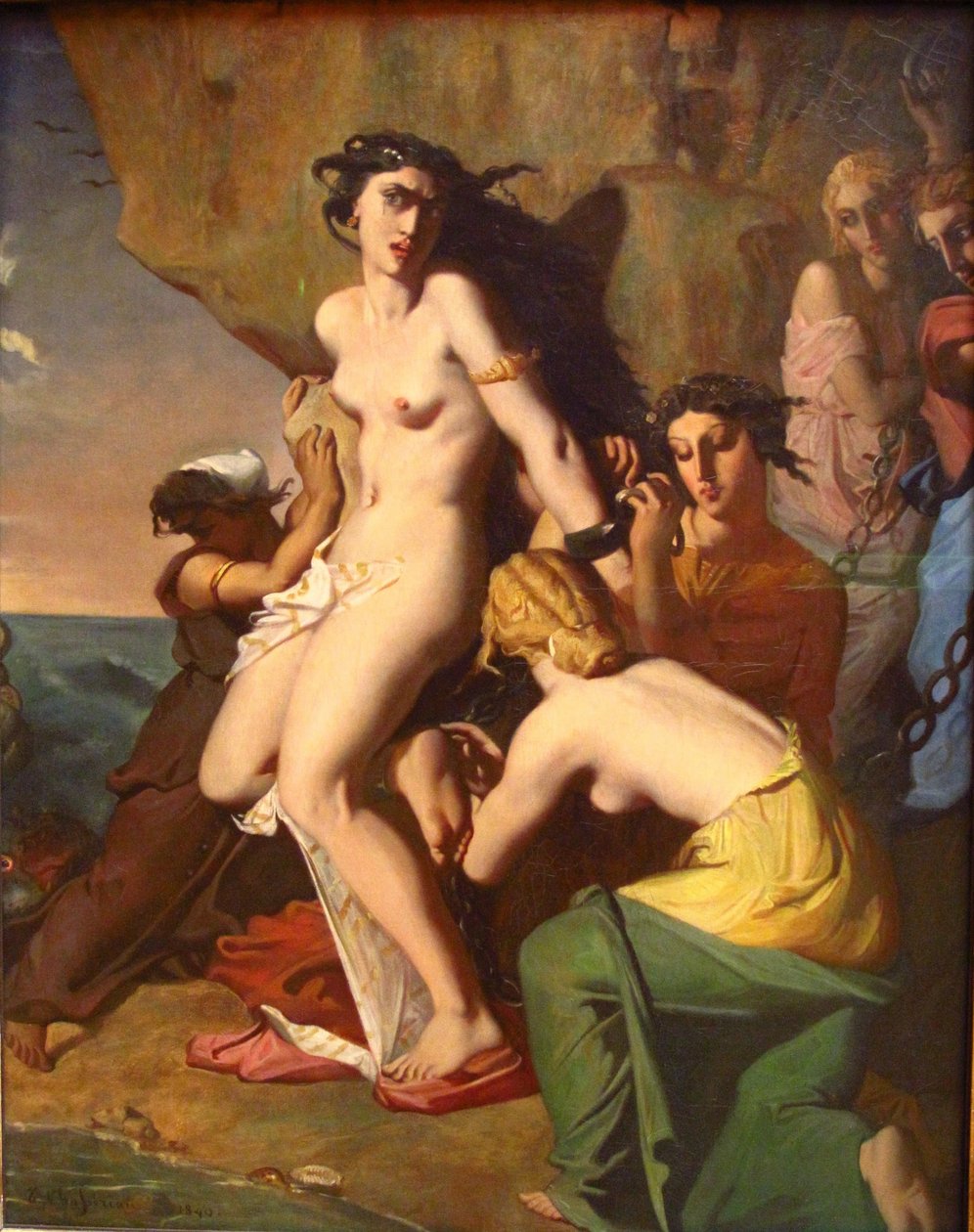 Andromeda chained to the Rock by the Nereids   av Théodore Chassériau