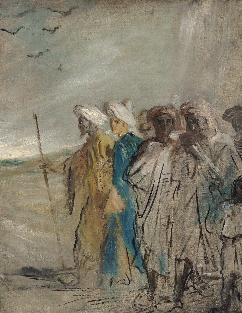 Grupp av araber eller Josef säljs av sina bröder av Théodore Chassériau