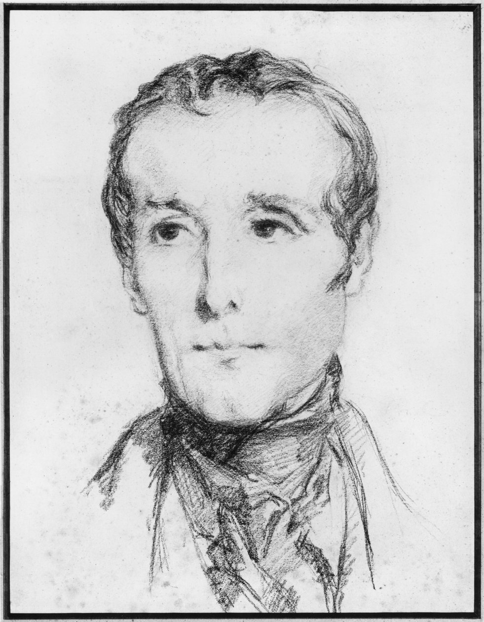 Porträtt av Alphonse de Lamartine, ca 1848 av Théodore Chassériau