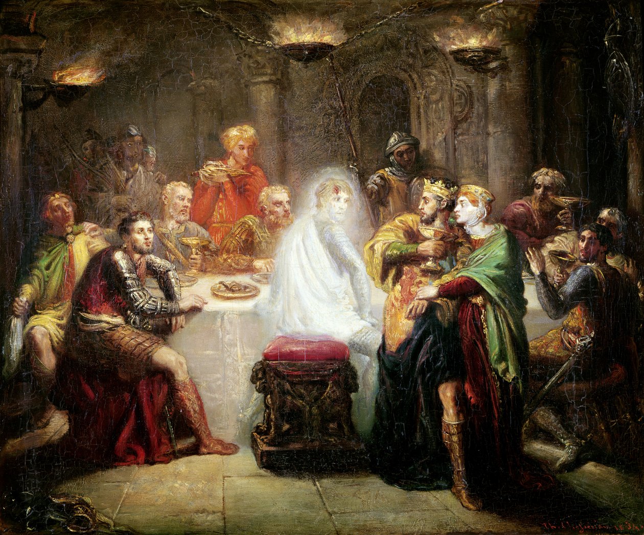 Spöket från Banquo av Théodore Chassériau