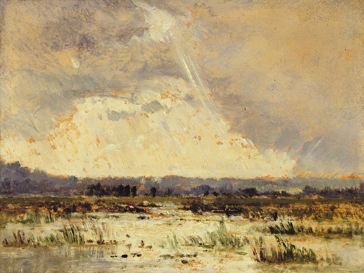 Marsh katika Souterraine, 1842 swed av Pierre Etienne Theodore Rousseau