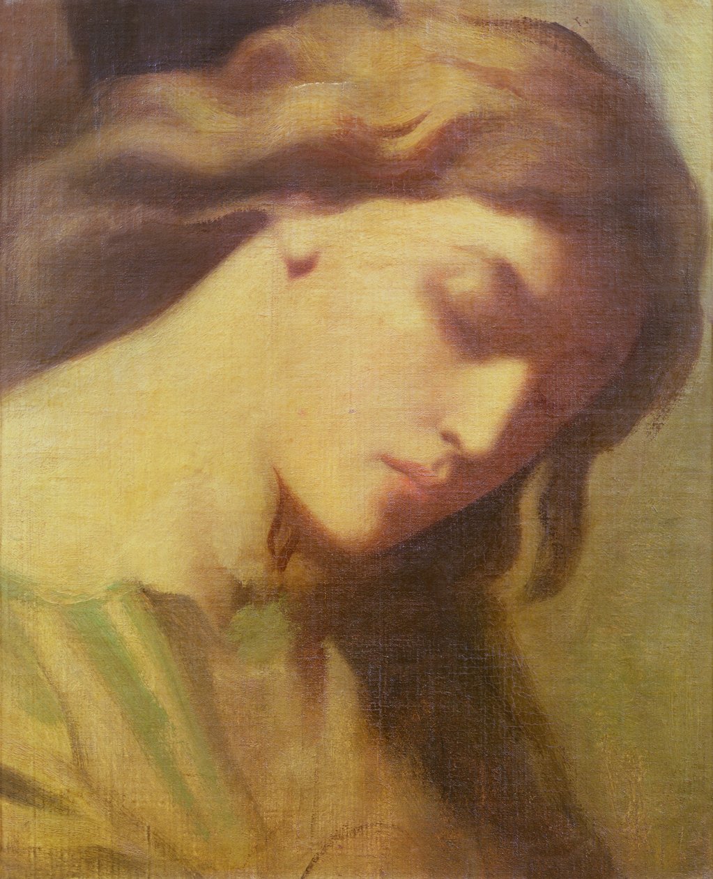 En ängel, studie för Oljeberget, 1840 av Théodore Chassériau