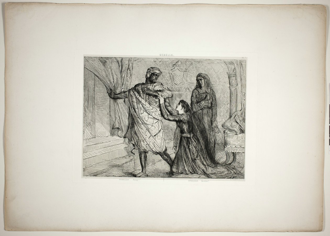 Bort!, plåt sju från Othello av Théodore Chassériau