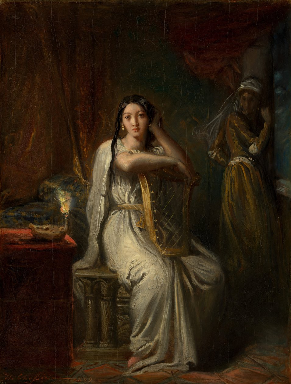 Desdemona The Song of the Willow, 1849. av Théodore Chassériau
