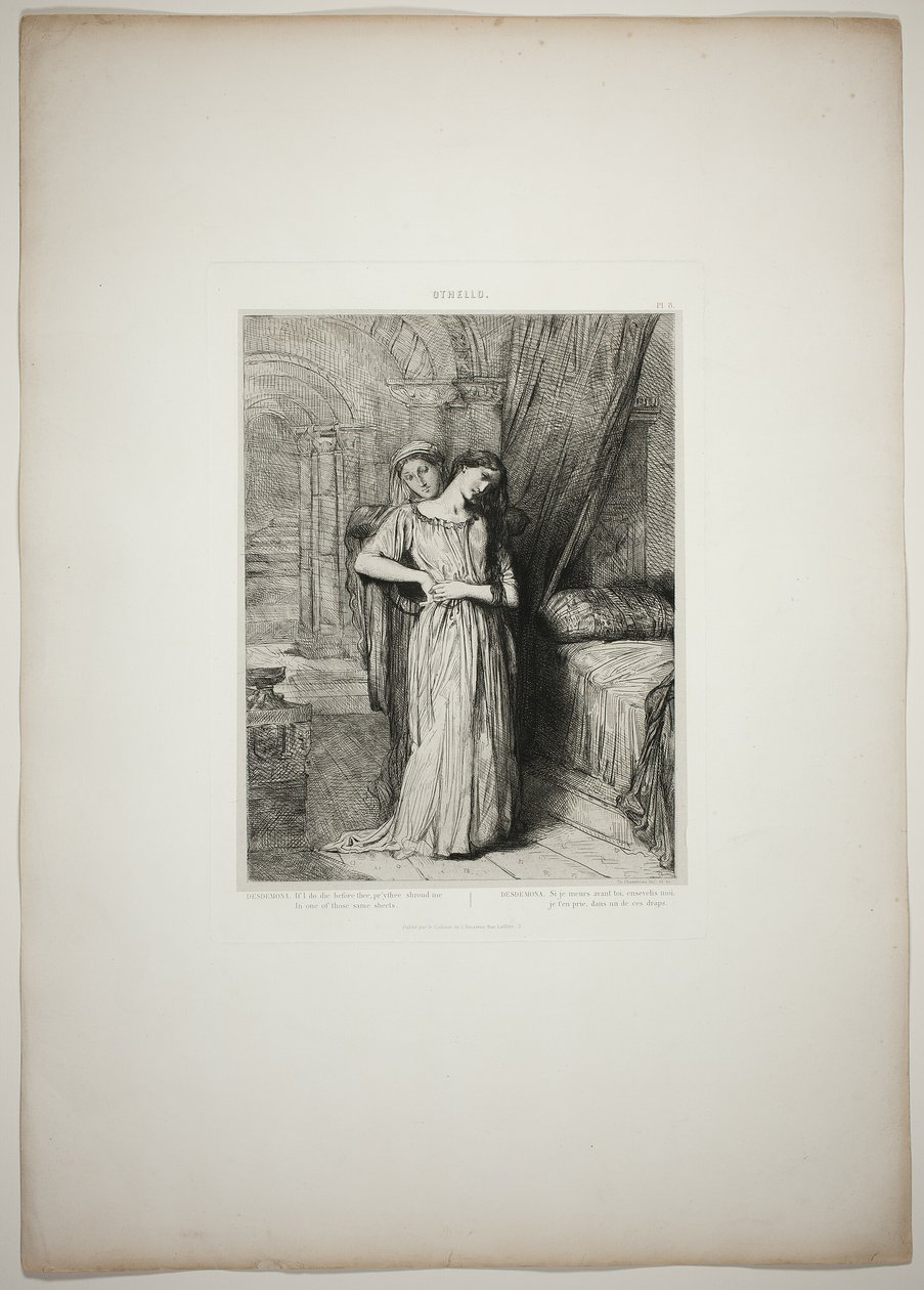 If I Do Die Before Thee, platta åtta ur Othello av Théodore Chassériau