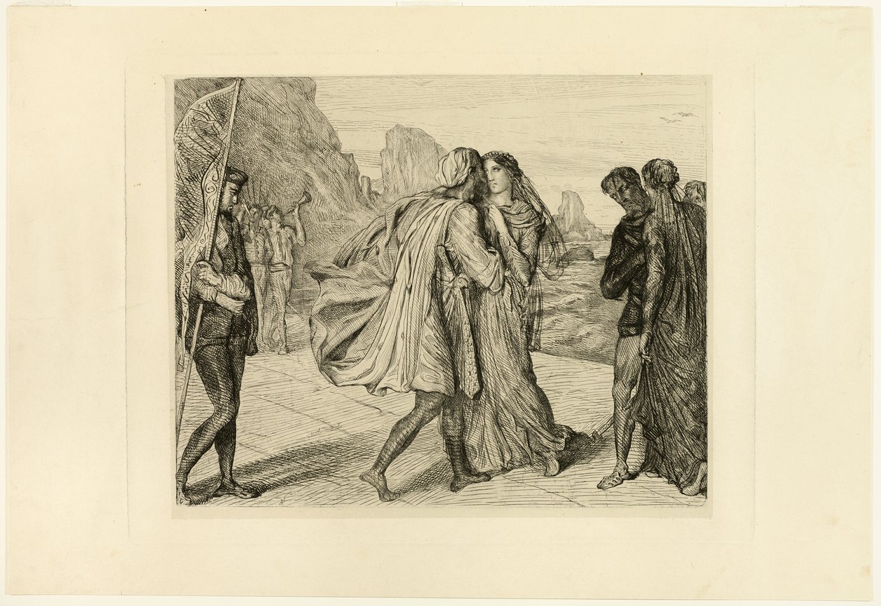 O My Fair Warrior!, tallrik fem från Othello av Théodore Chassériau