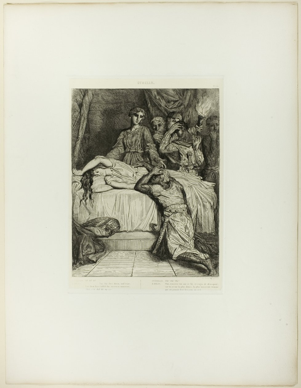 åh! åh! Åh!, tallrik fjorton från Othello av Théodore Chassériau