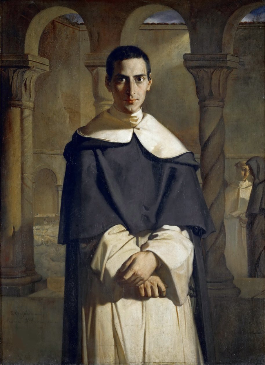 Porträtt av Henri Dominique Lacordaire, 1840. av Théodore Chassériau