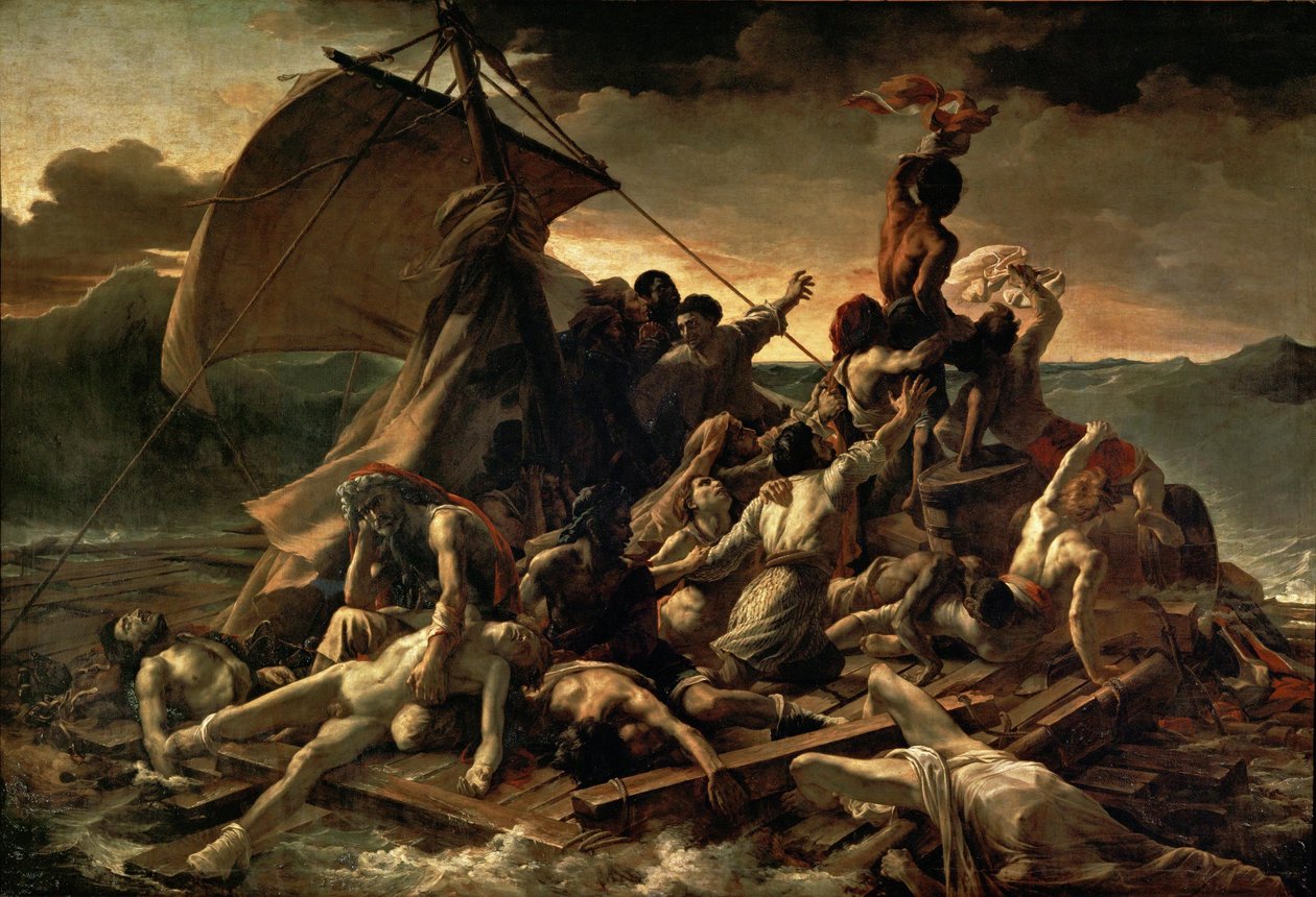Franska:  Le Radeau de La Méduse Medusas flotte av Theodore Gericault
