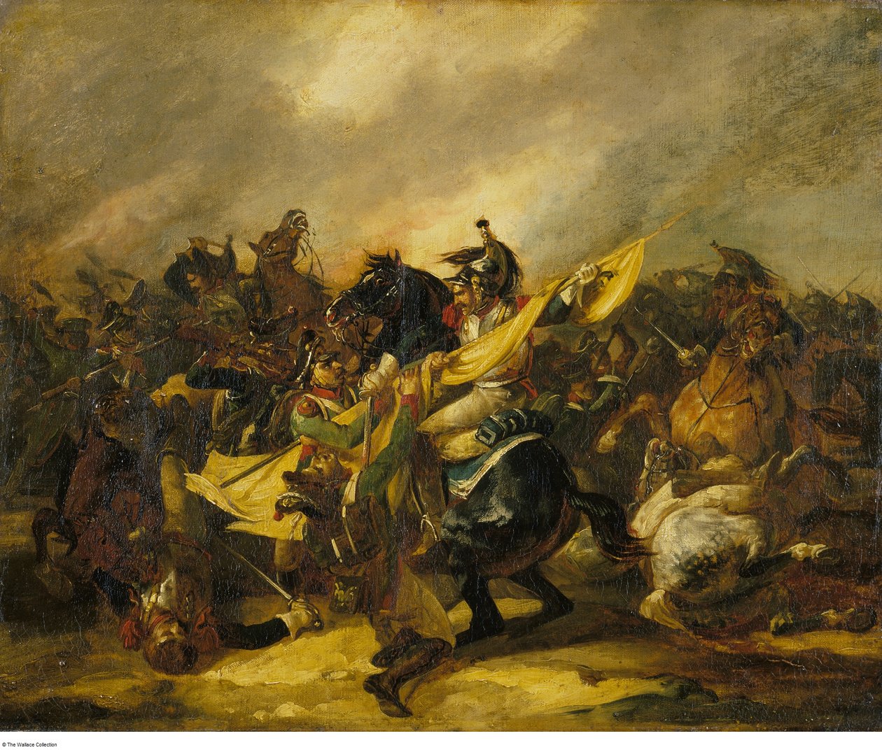 Géricault - Ett anfall av kyrassiärer, ca 1822 - ca 1823 av Theodore Gericault