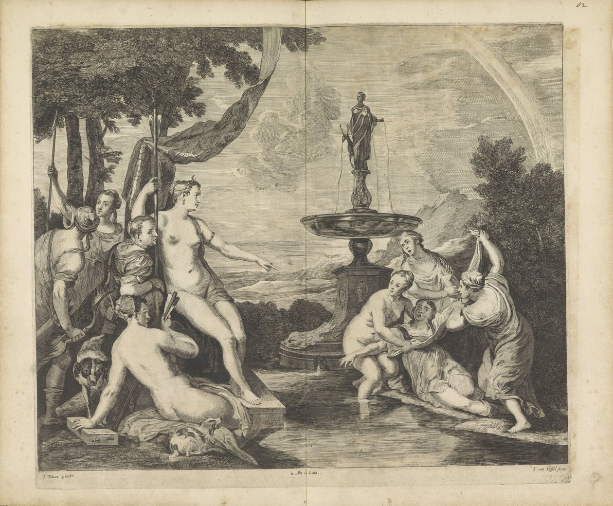 Diana upptäcker Callistos graviditet av Théodorus van Kessel