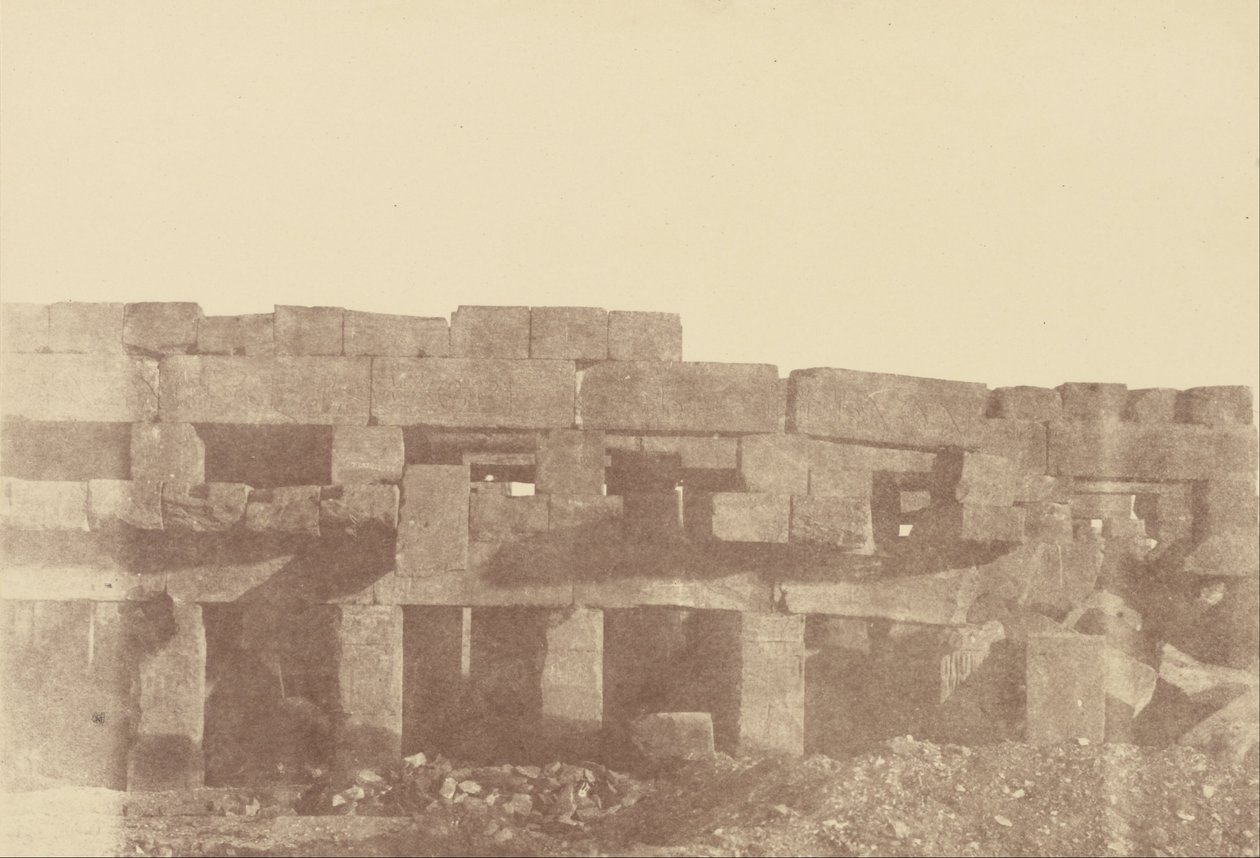 (Närbild av Tothmes IIIs Covered Walk, Karnak) av Théodule Devéria
