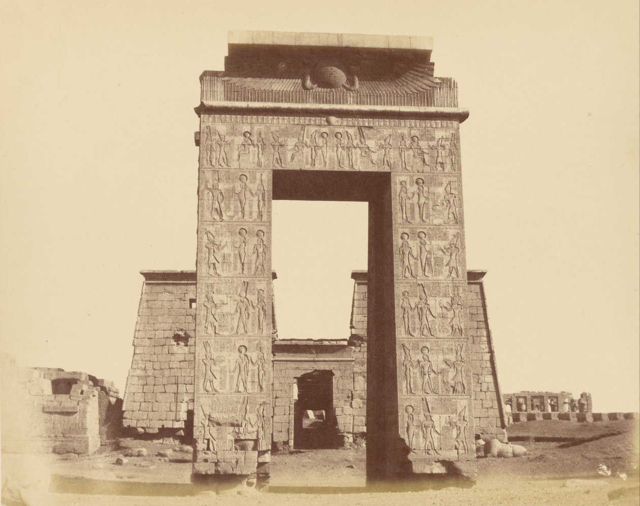 Portal för templet i Khonsu, Karnak av Théodule Devéria