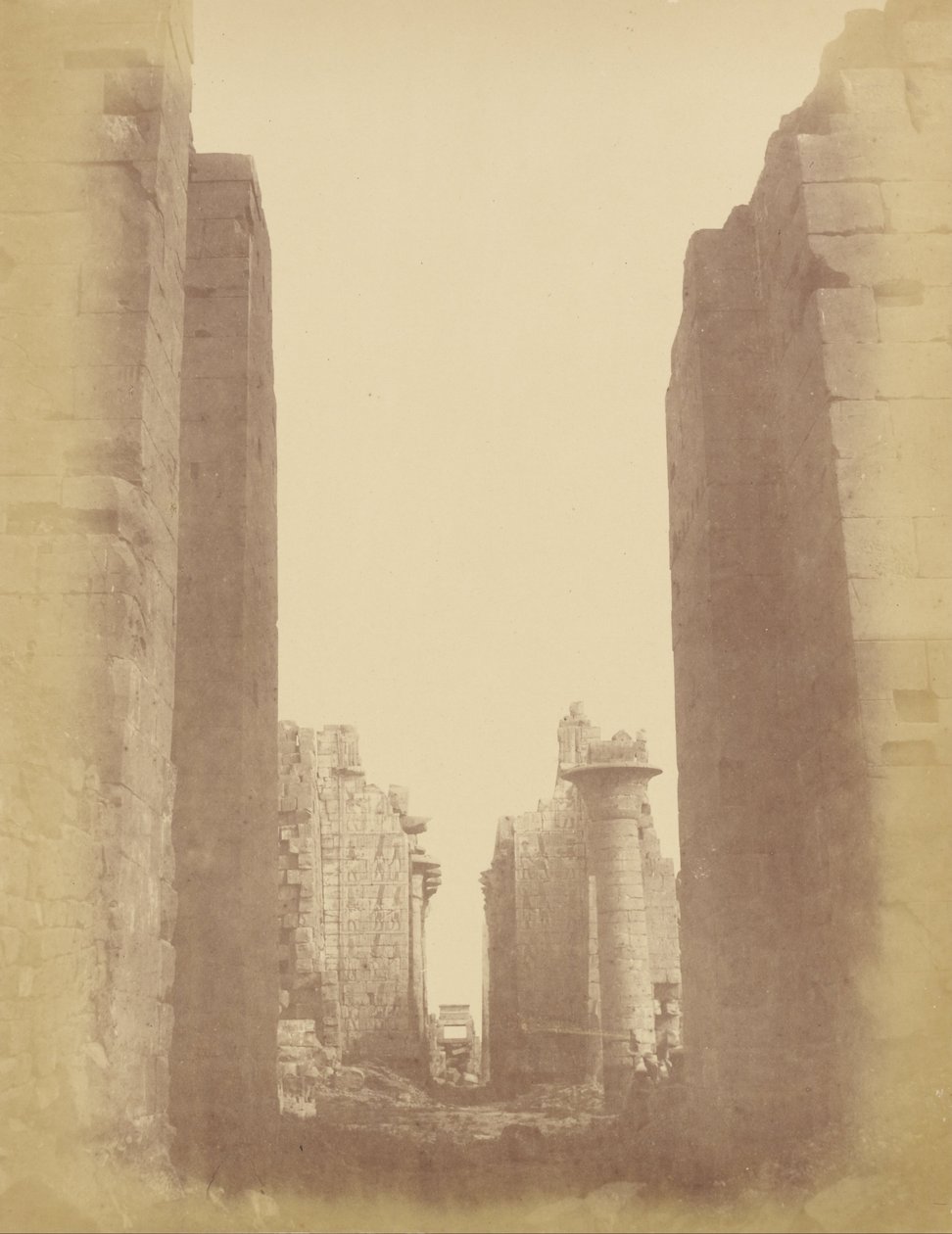 Karnak, vy genom Hypostyle -rummet av Théodule Devéria