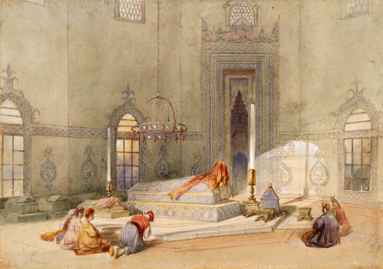 Sultan Mohmeds mausoleum, Brusa av Thomas Allom