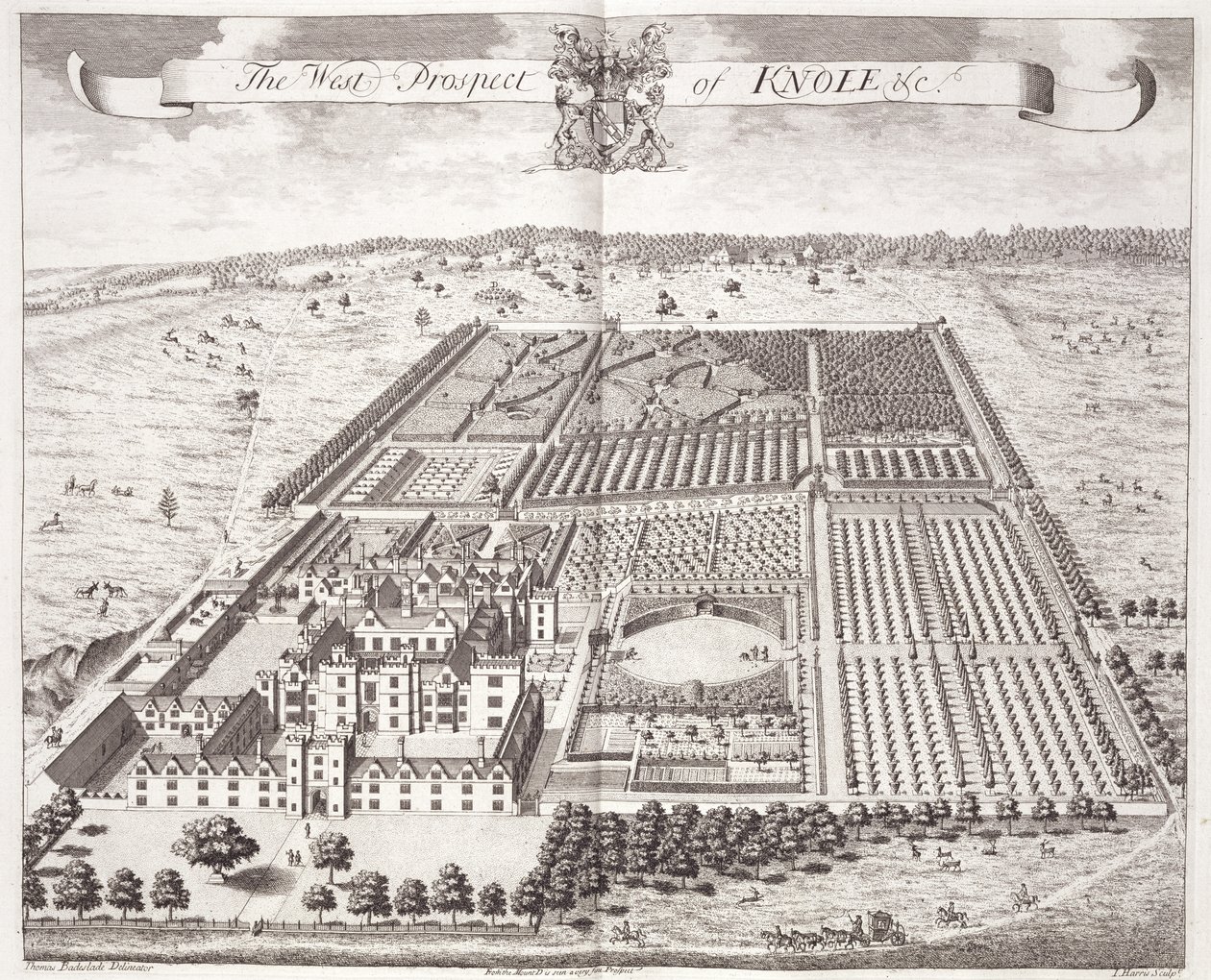 The West Prospect of Knole, från 