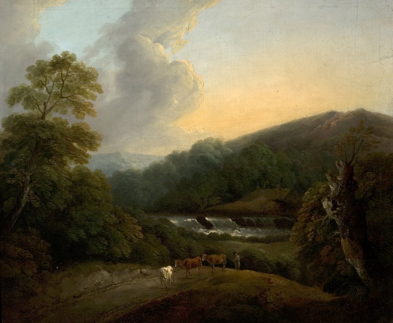 Bergigt landskap av Thomas Barker of Bath
