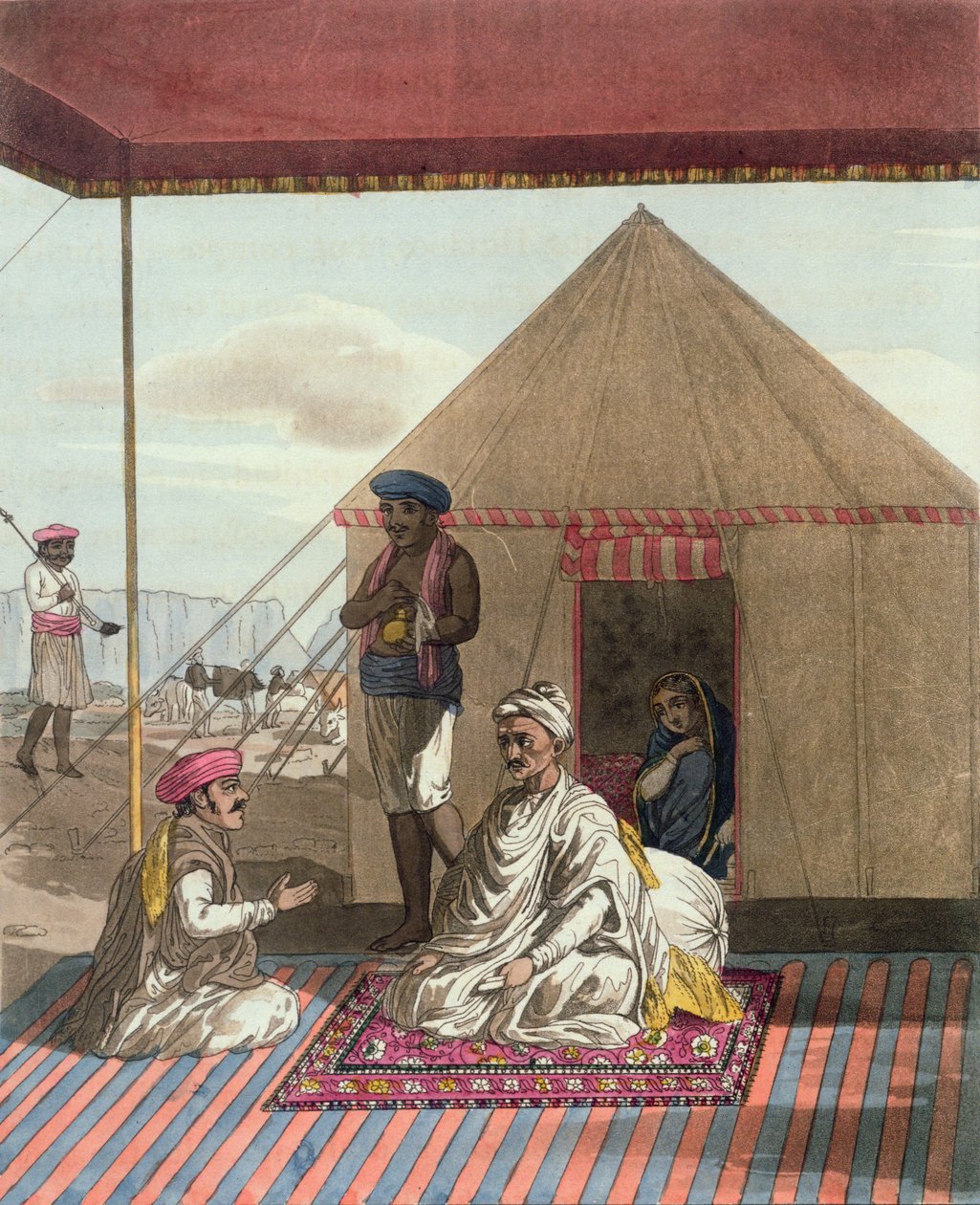 En Mahratta Pandit och hans familj, från 