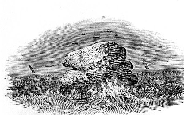 A Rock with Boats from History of British Birds, c.1804 av Thomas Bewick
