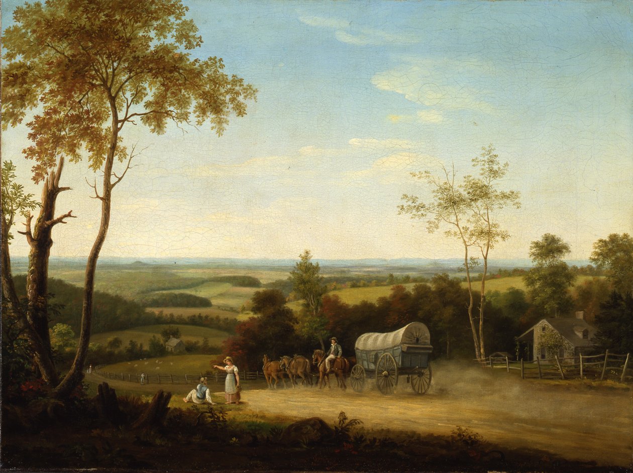 Conestoga-vagn på Pennsylvania Turnpike, 1816 av Thomas Birch