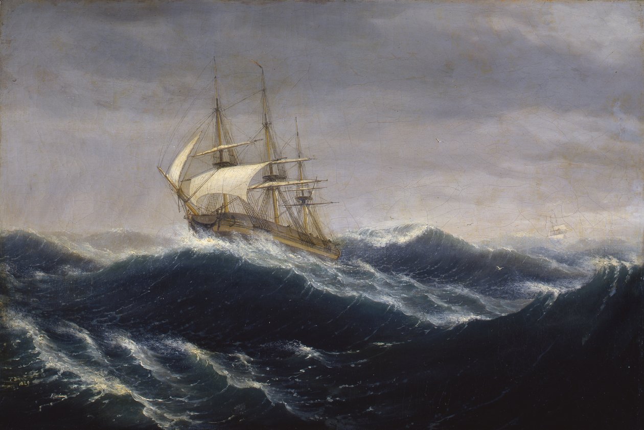 Skeppet Ohio, 1829 av Thomas Birch