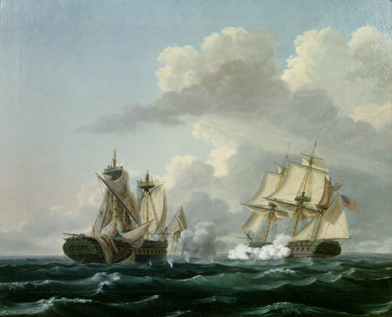 USS United States och HMS Macedonian 25 oktober 1812 av Thomas Birch