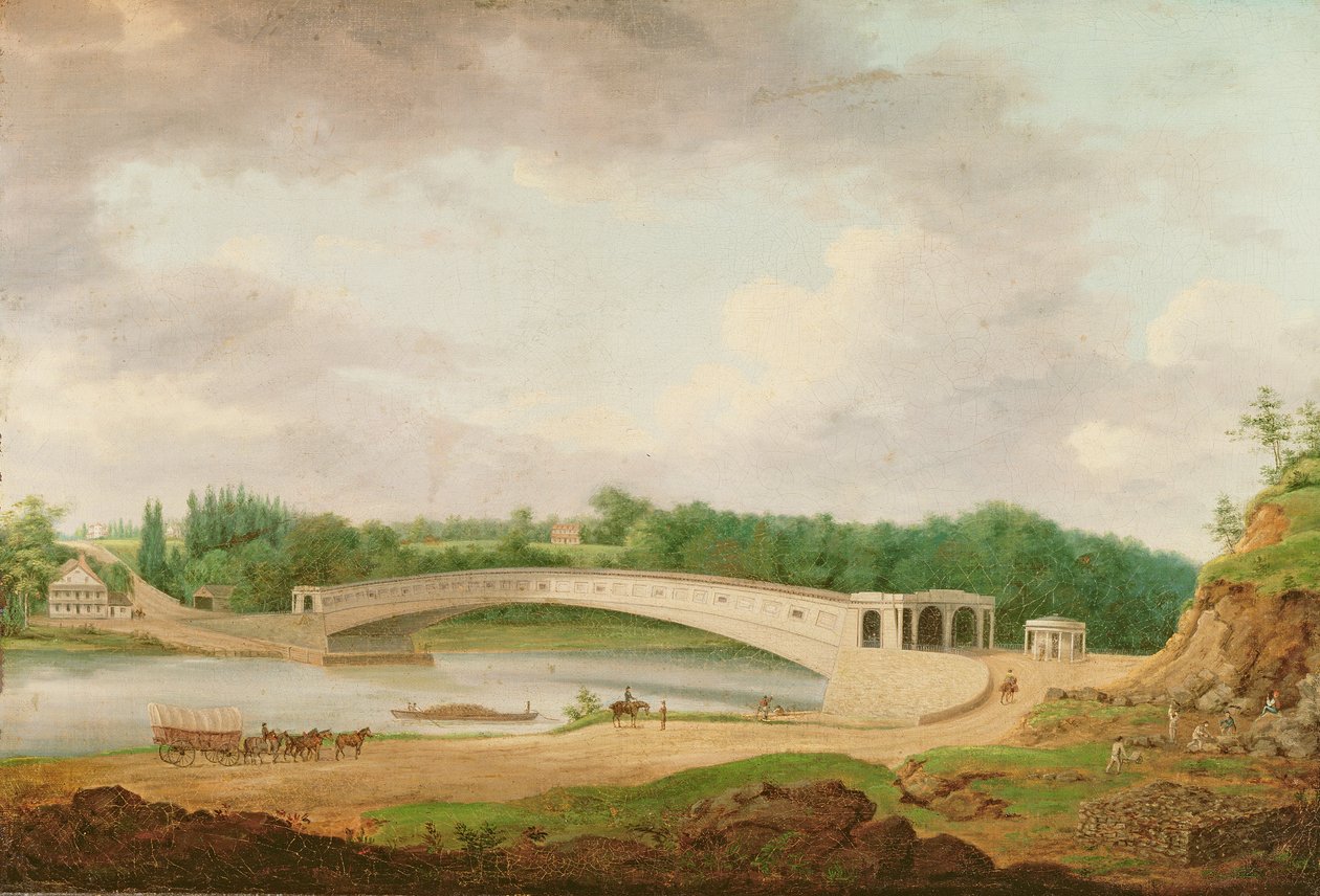 Upper Ferry Bridge vid Fairmount av Thomas Birch
