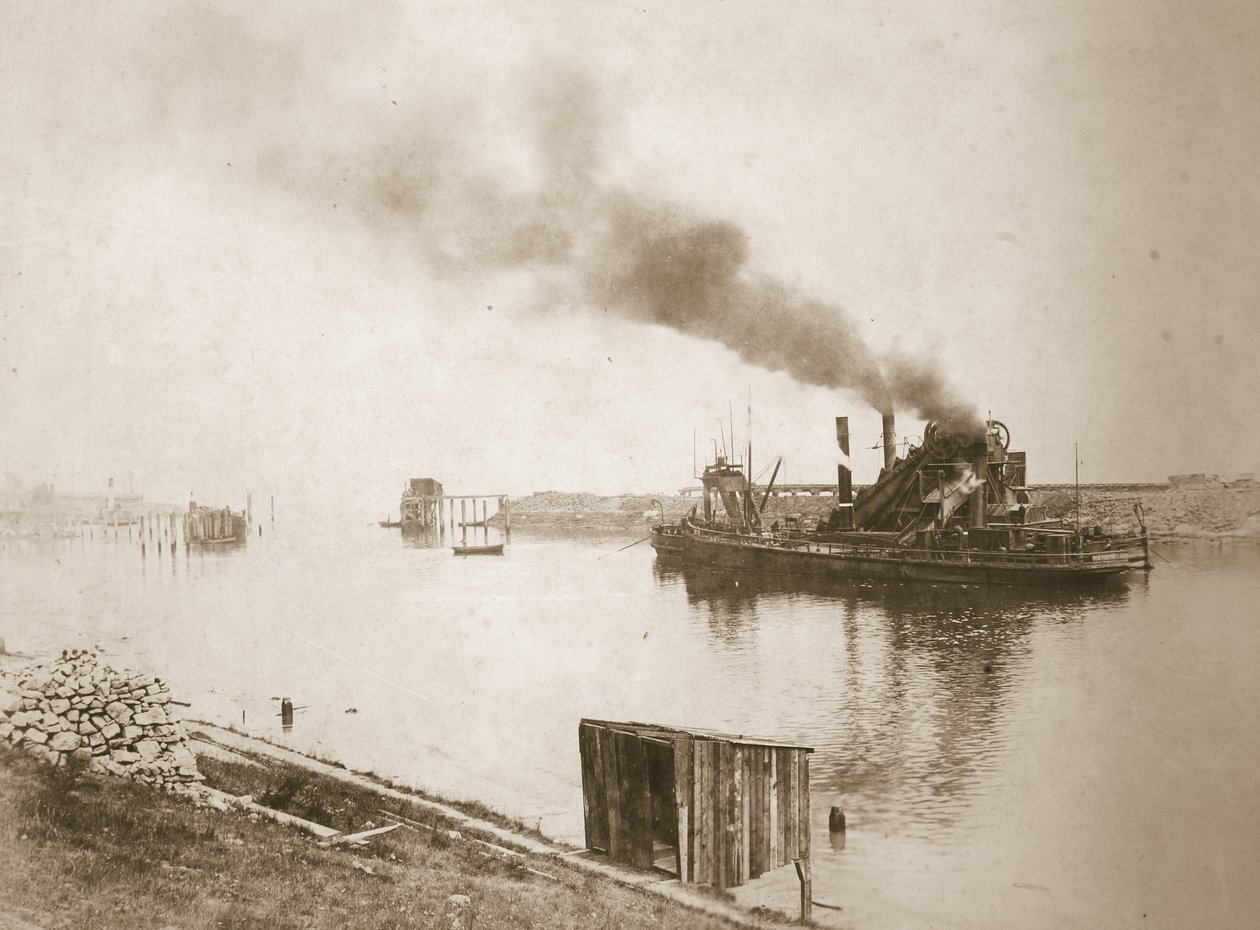 Mudderverk på jobbet, Ellesmere Port (sepiafoto) av Thomas Birtles