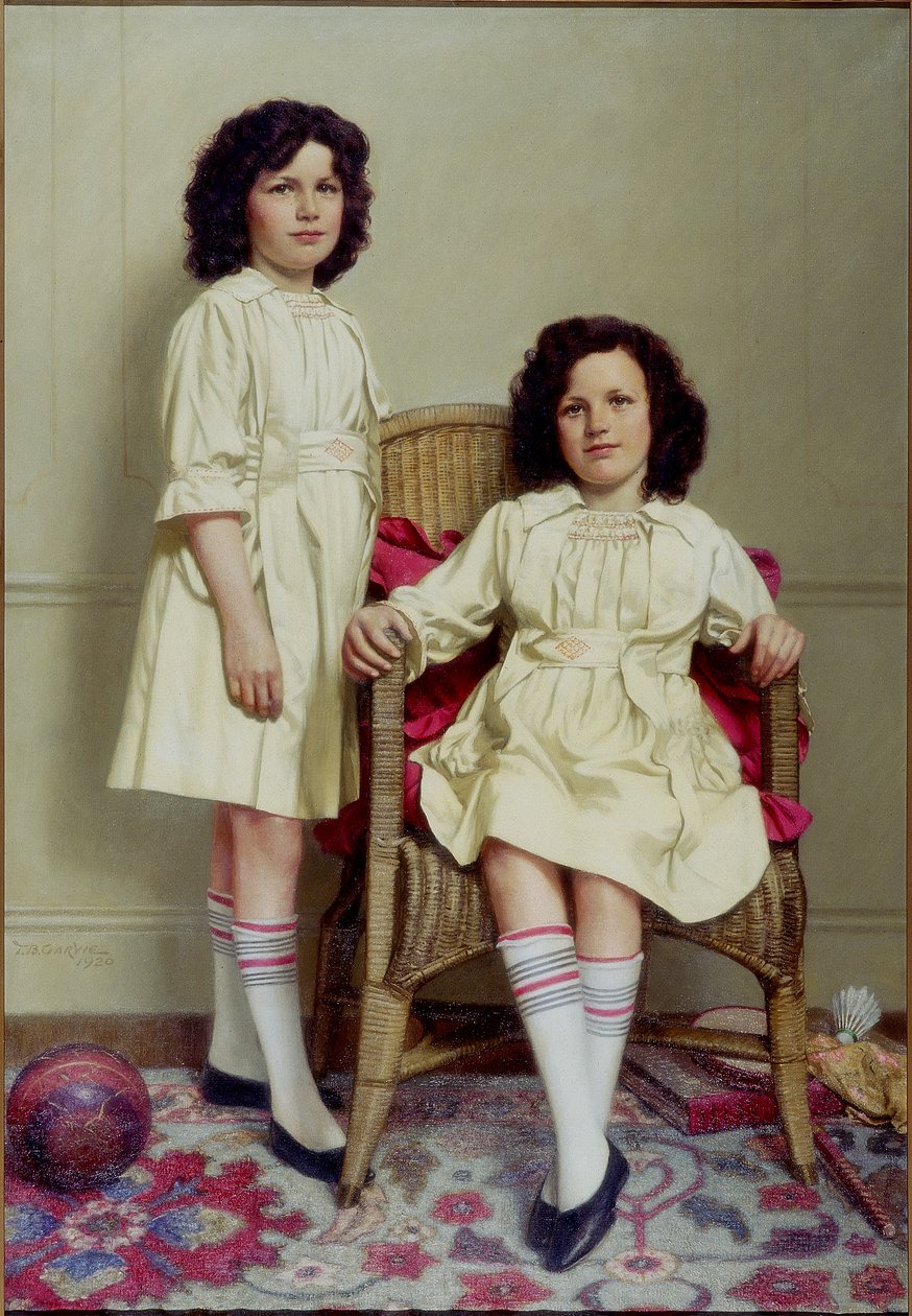 Tvillingarna (Winifred och Leonora Reid), 1920 av Thomas Bowman Garvie