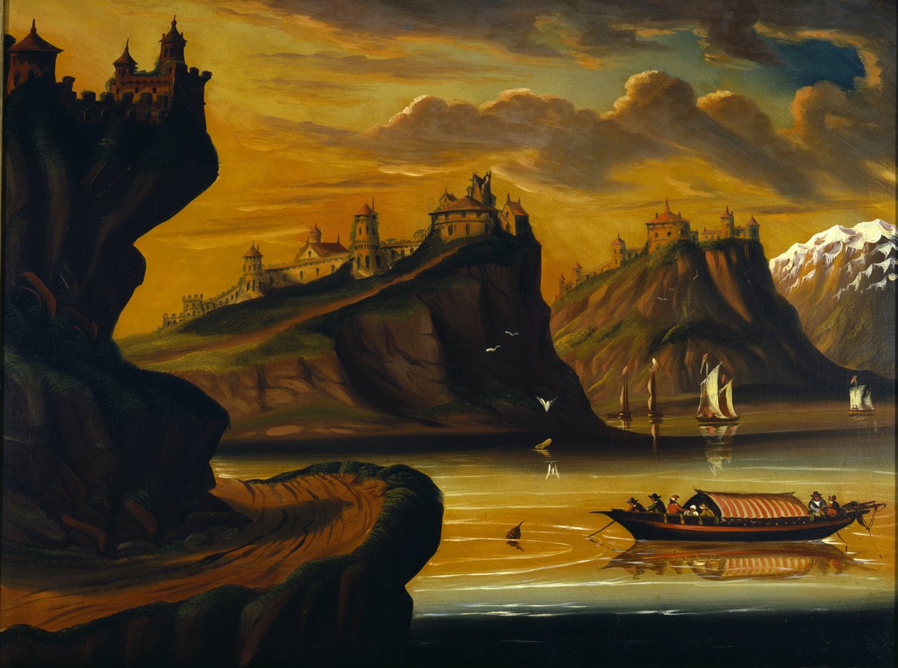 Rhens slott, ca 1845-60 av Thomas Chambers