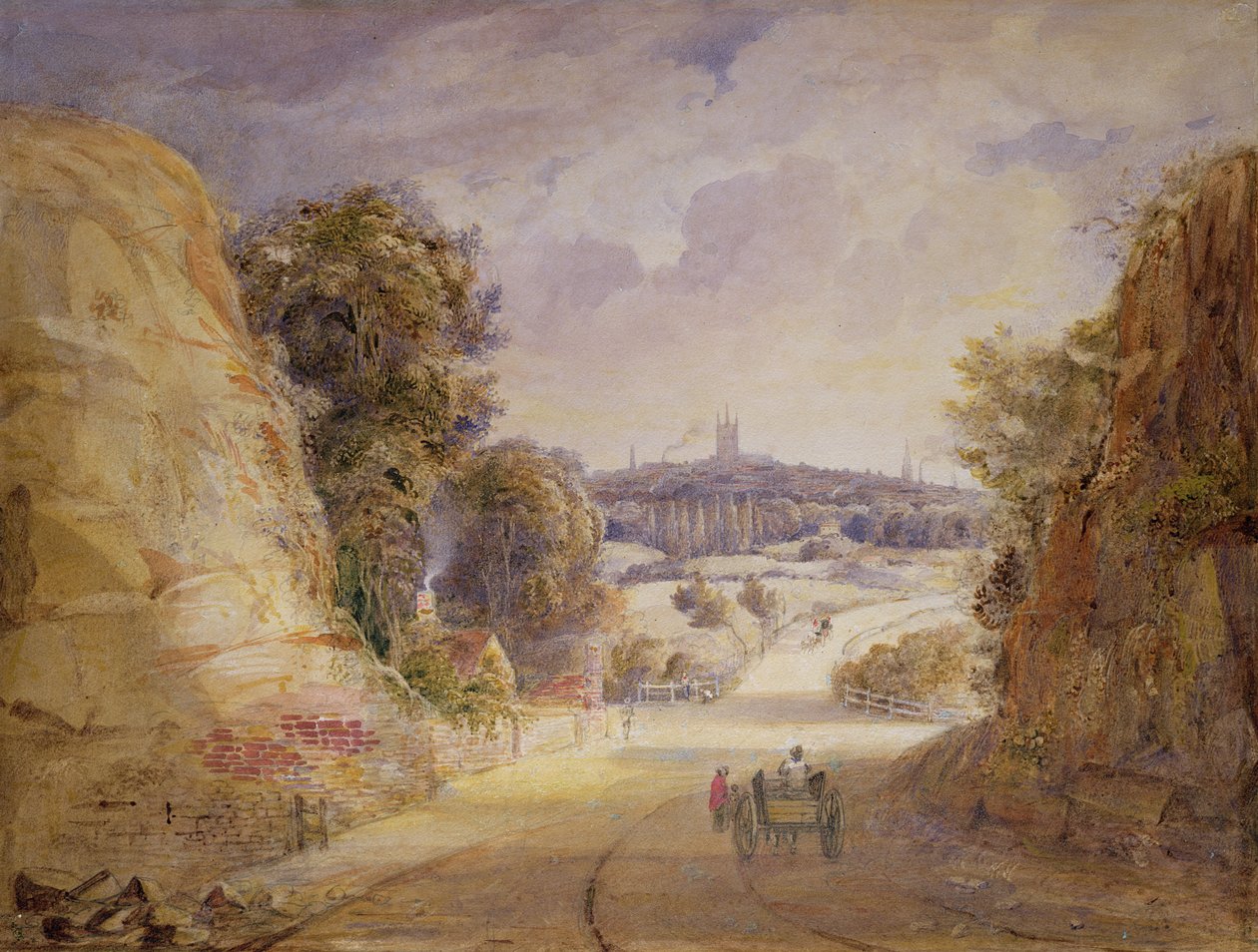 Utsikt över Wolverhampton av Thomas Charles Leeson Rowbotham