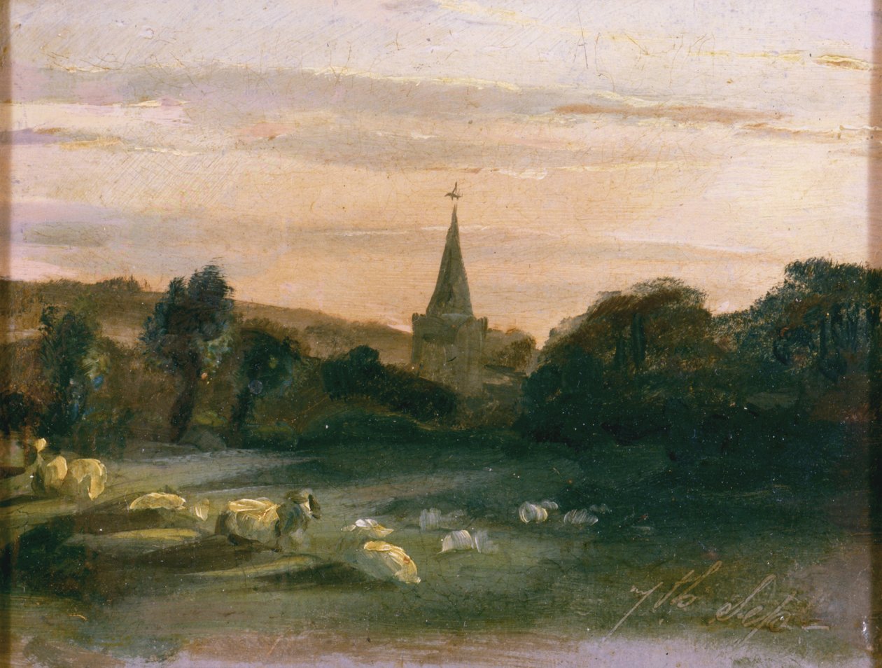 Stoke Poges Church (recto af 261372) swed av Thomas Churchyard