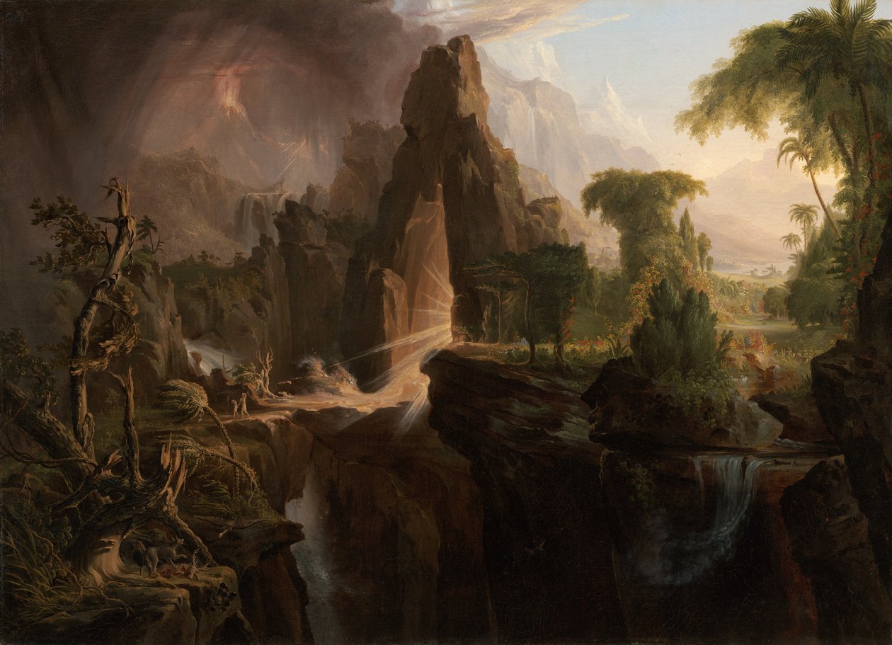 Utvisning från Edens trädgård av Thomas Cole