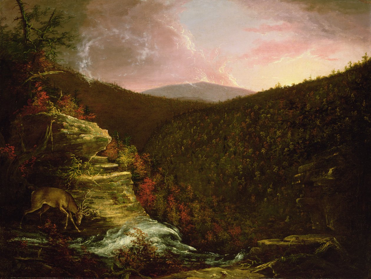 Från toppen av Kaaterskill Falls, 1826 av Thomas Cole