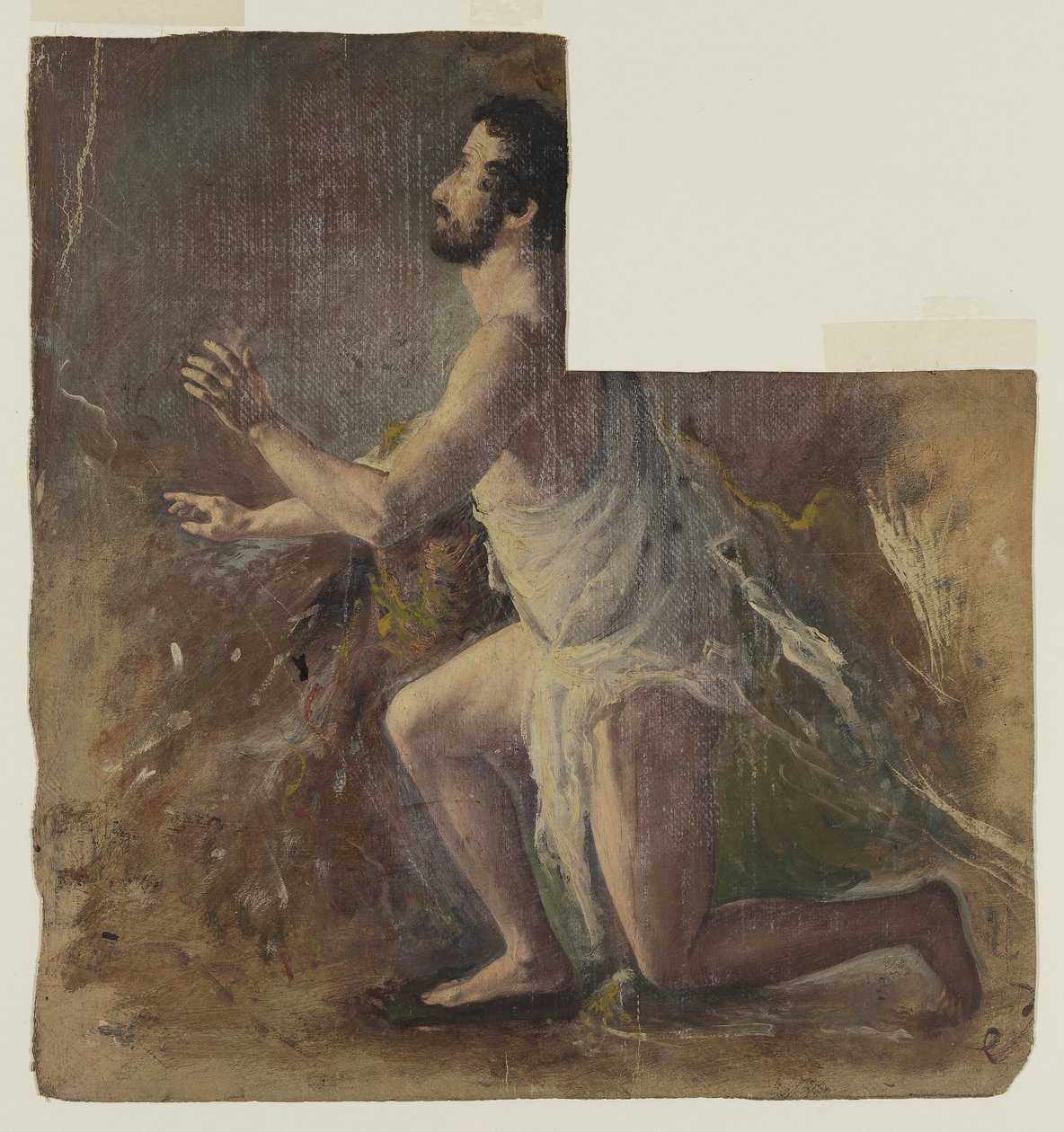 Knästående mansfigur av Thomas Cole