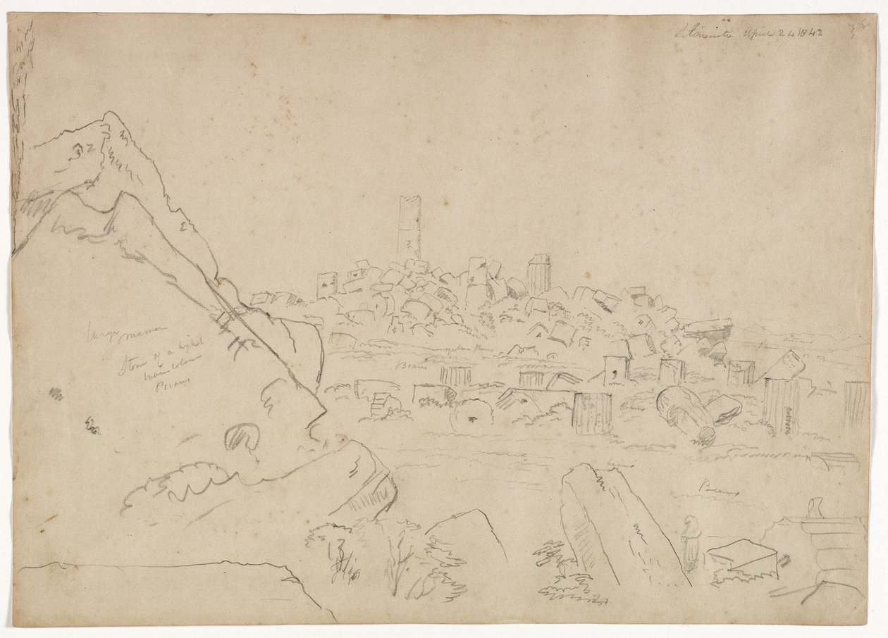 Selinute, Sicilien, 1842 av Thomas Cole