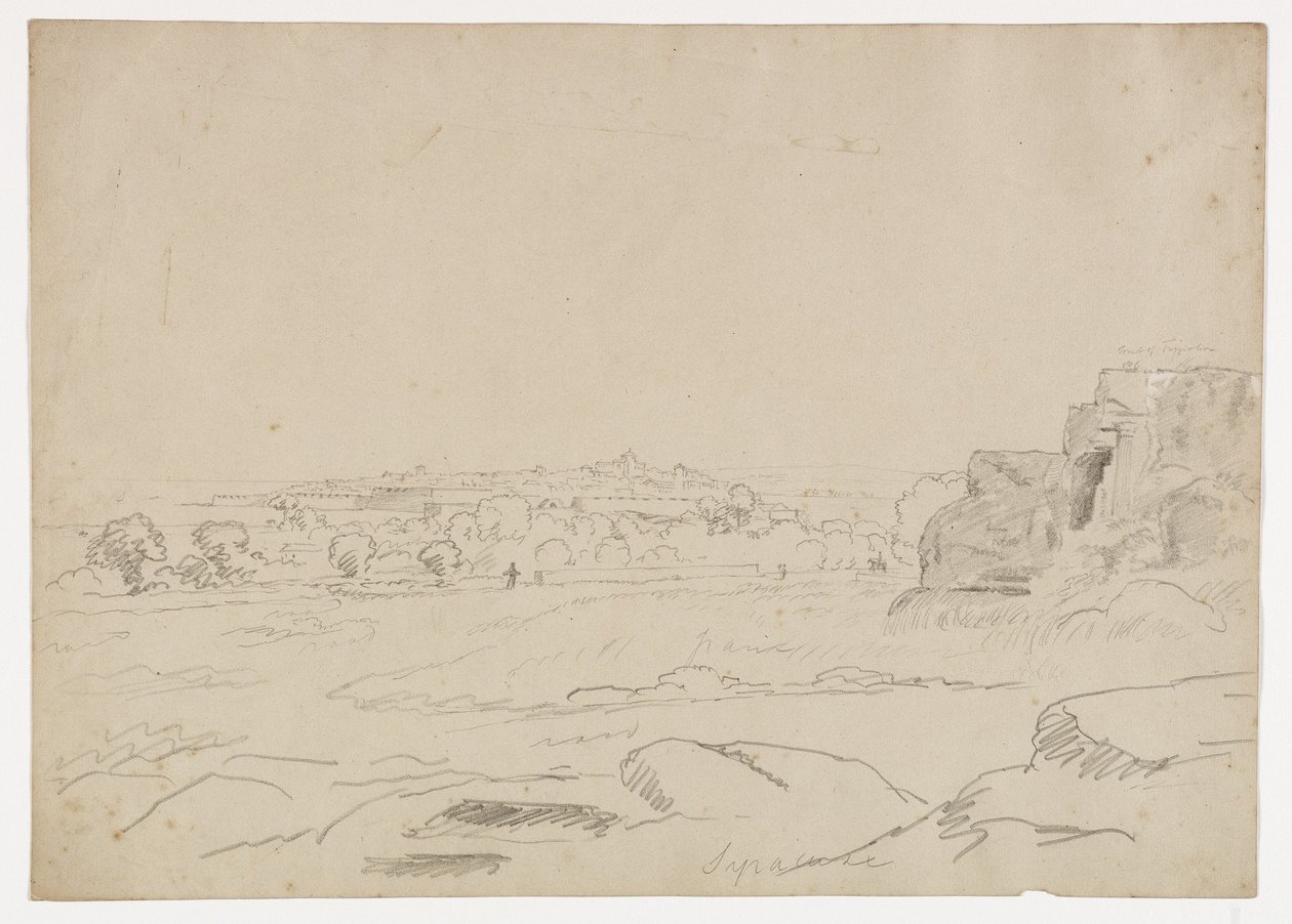 Syrakusa och Timoleons grav, Sicilien, 1842 av Thomas Cole
