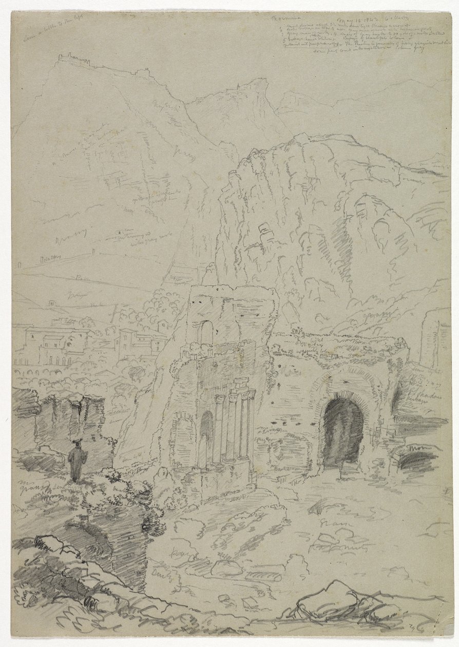 Taormina, Sicily, 1842 swed av Thomas Cole