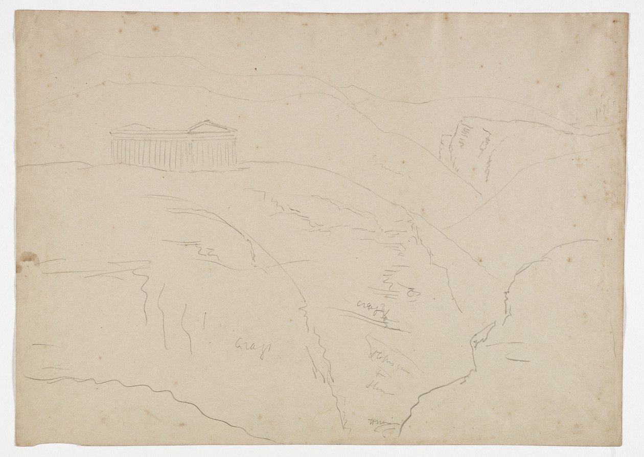 Templet i Segesta, Sicilien, 1842 av Thomas Cole