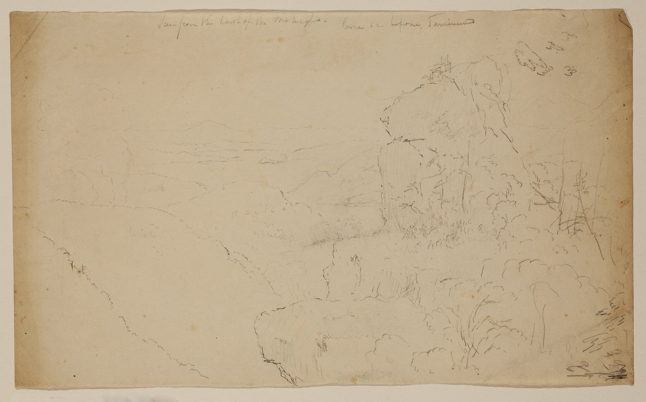 The Last of the Mohicans (grafitpenna på benvitt papper) av Thomas Cole