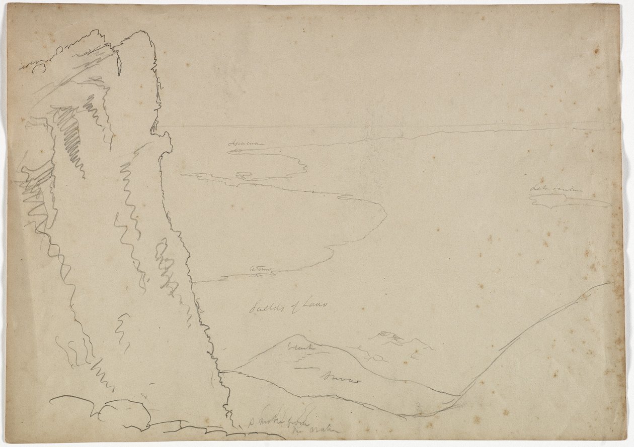 Utsikt söderut från Etna, Sicilien, 1842 av Thomas Cole