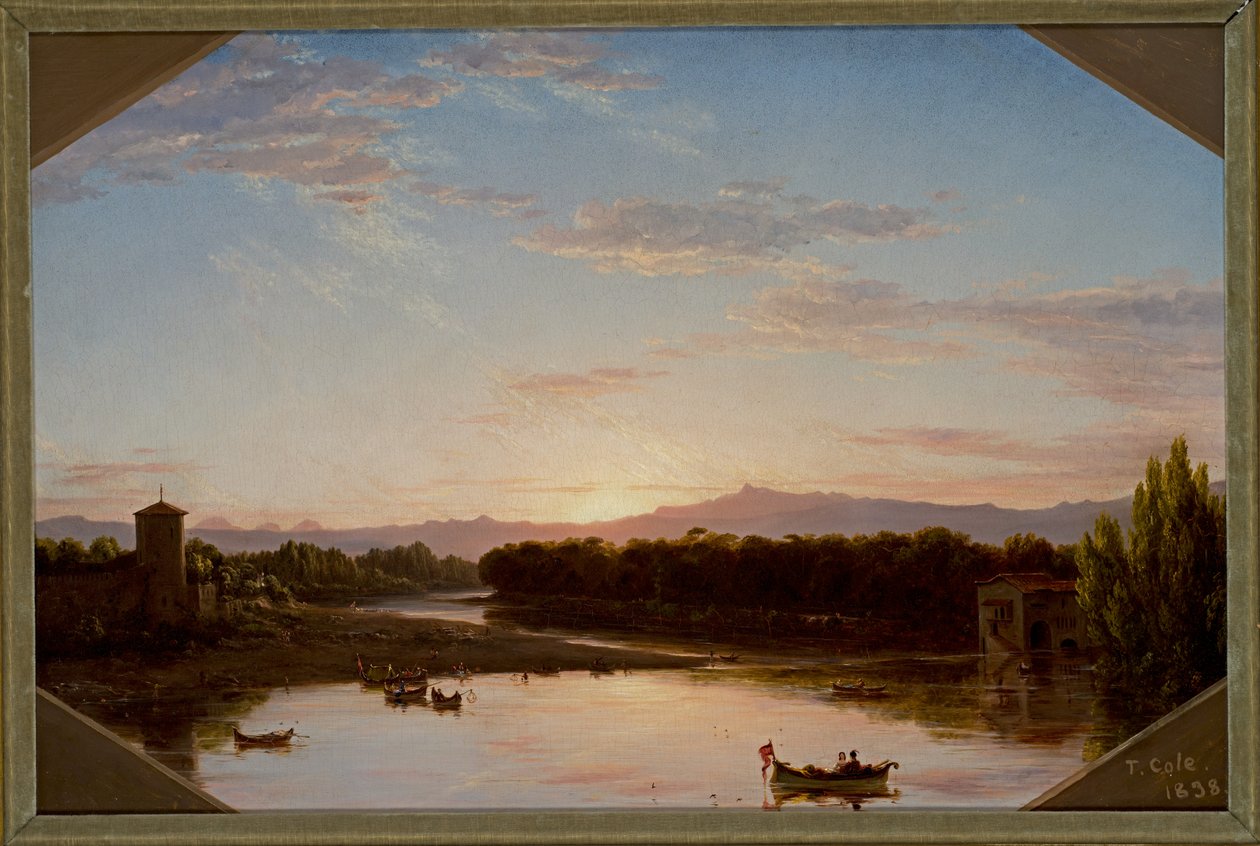 Utsikt över Arno, 1838 av Thomas Cole