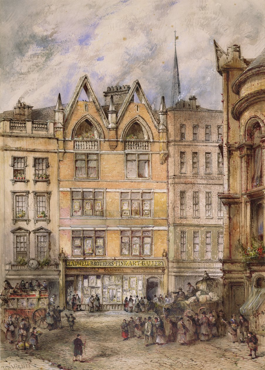 Utsikt över Gracechurch Street, 1882 av Thomas Colman Dibdin