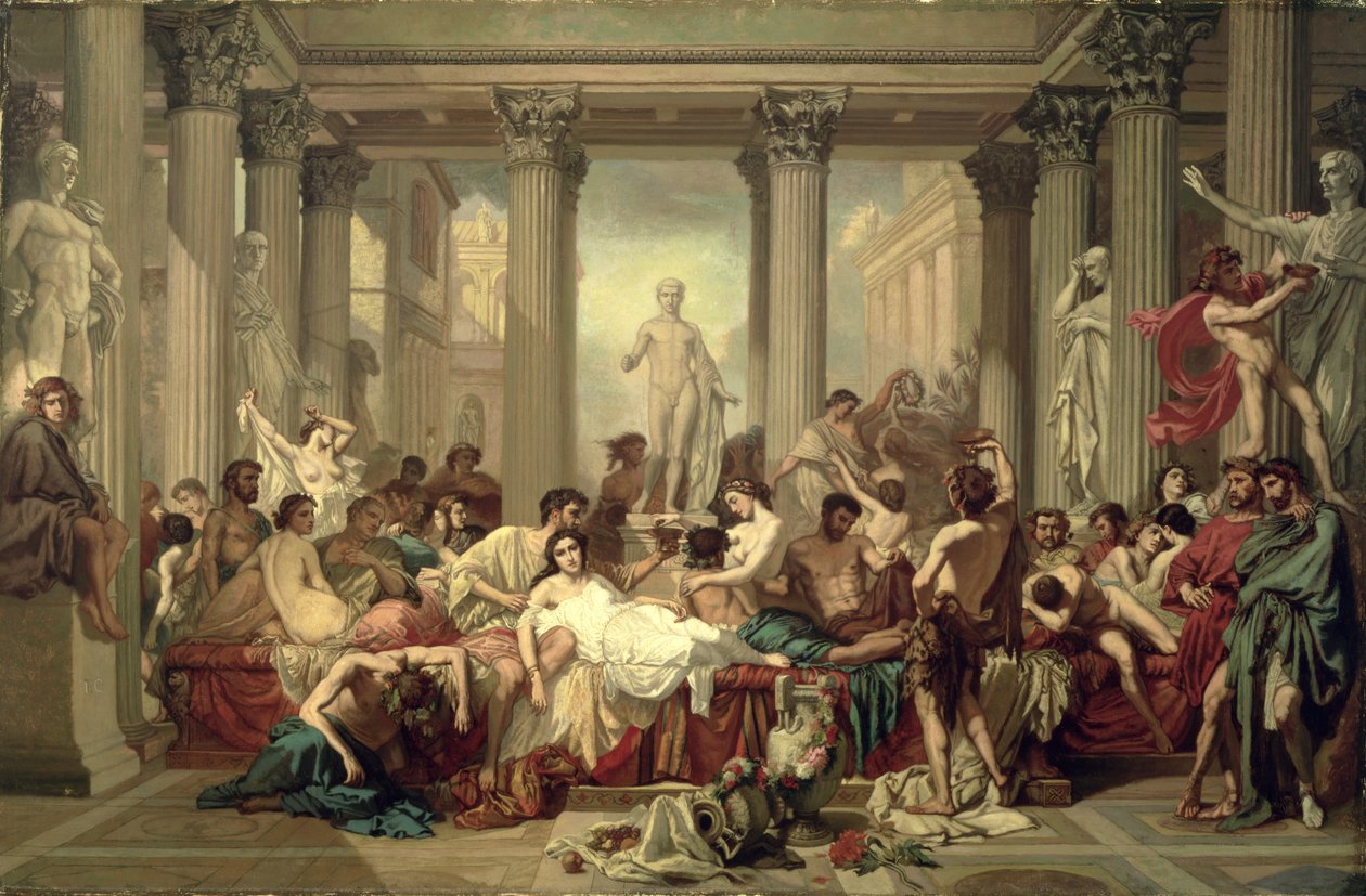 Dekadensens romare, 1847 av Thomas Couture