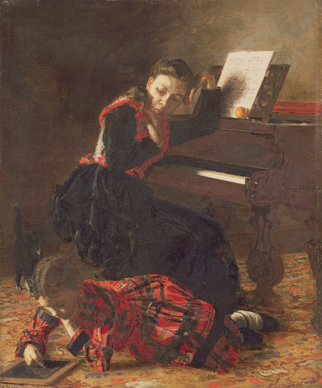 Hemmascenen, c.1870-71 av Thomas Eakins