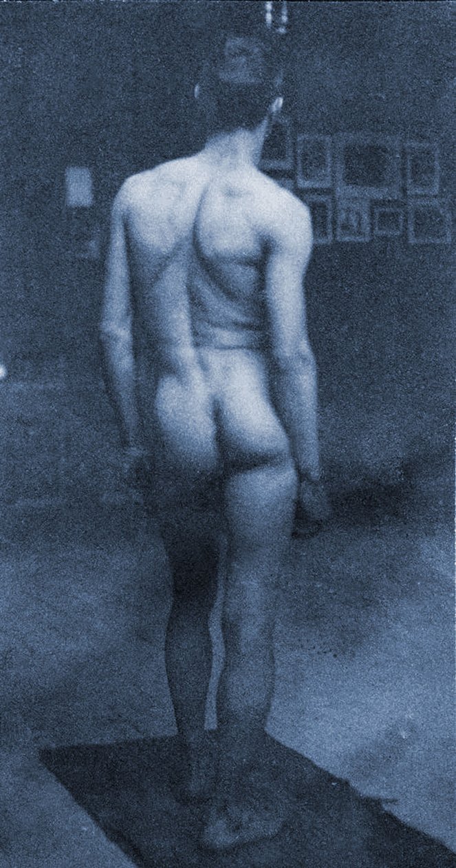 Nakenporträtt av Samuel Murray i Eakins studio, 1890 (cyanotyp) av Thomas Eakins